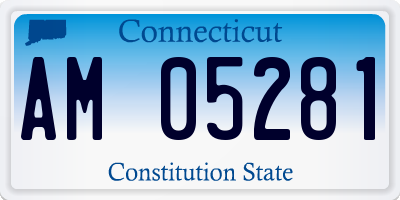 CT license plate AM05281