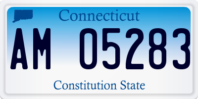 CT license plate AM05283