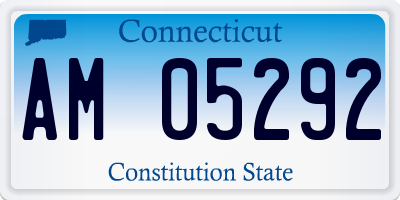 CT license plate AM05292