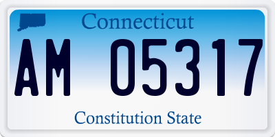 CT license plate AM05317