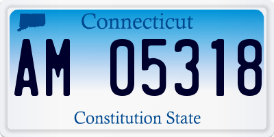 CT license plate AM05318