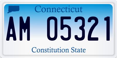 CT license plate AM05321
