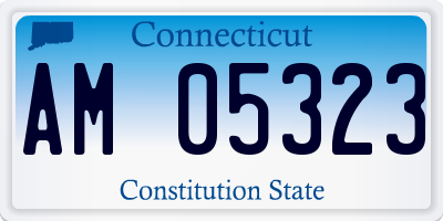 CT license plate AM05323