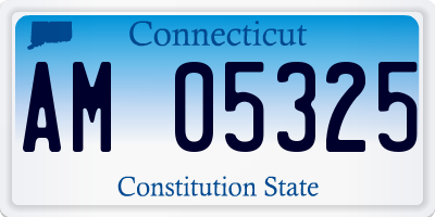 CT license plate AM05325