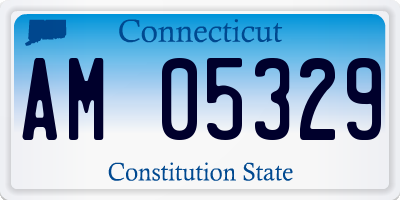 CT license plate AM05329