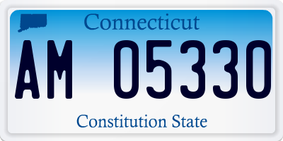 CT license plate AM05330