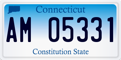 CT license plate AM05331
