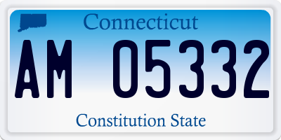 CT license plate AM05332
