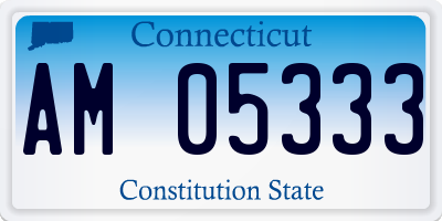 CT license plate AM05333