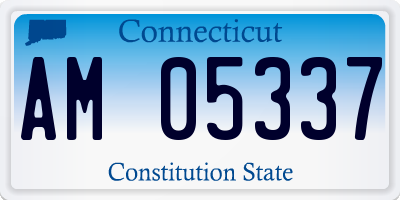 CT license plate AM05337