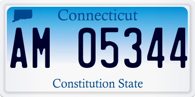 CT license plate AM05344
