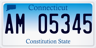 CT license plate AM05345