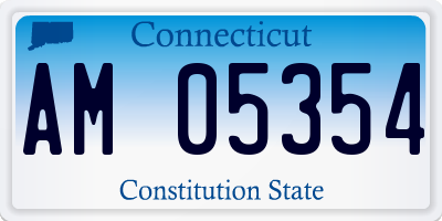 CT license plate AM05354