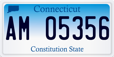 CT license plate AM05356