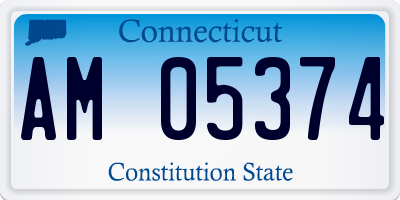 CT license plate AM05374