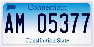 CT license plate AM05377