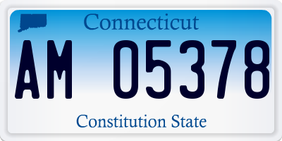 CT license plate AM05378
