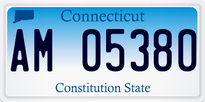 CT license plate AM05380