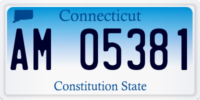 CT license plate AM05381