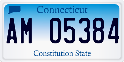 CT license plate AM05384