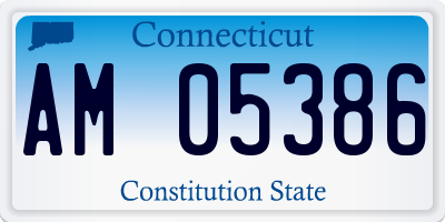 CT license plate AM05386