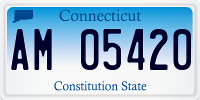 CT license plate AM05420