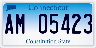 CT license plate AM05423