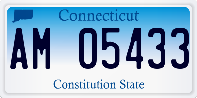 CT license plate AM05433