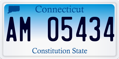 CT license plate AM05434