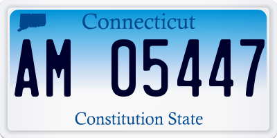 CT license plate AM05447