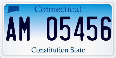 CT license plate AM05456