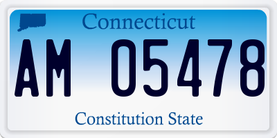CT license plate AM05478