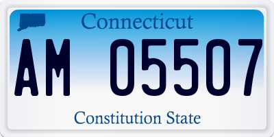 CT license plate AM05507