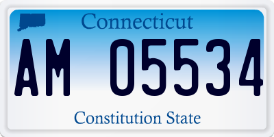 CT license plate AM05534