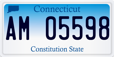 CT license plate AM05598