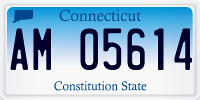 CT license plate AM05614