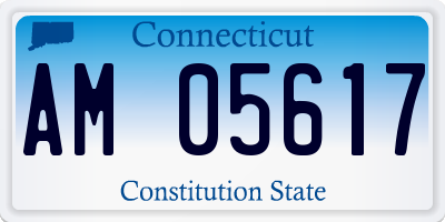 CT license plate AM05617