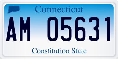 CT license plate AM05631