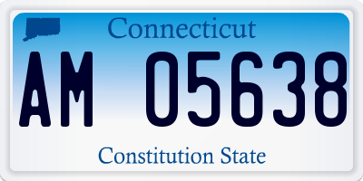 CT license plate AM05638