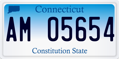 CT license plate AM05654