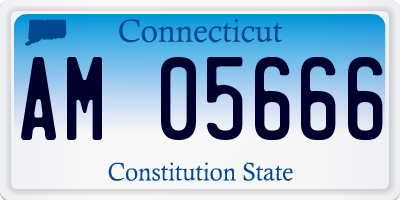 CT license plate AM05666