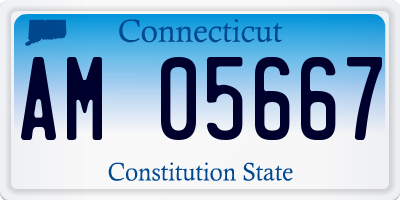 CT license plate AM05667