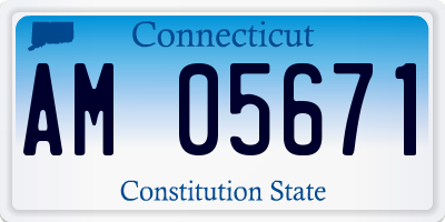 CT license plate AM05671