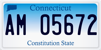 CT license plate AM05672