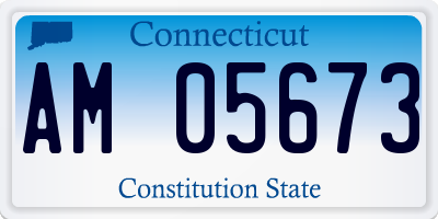 CT license plate AM05673