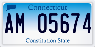 CT license plate AM05674