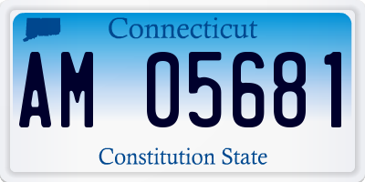 CT license plate AM05681