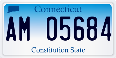 CT license plate AM05684