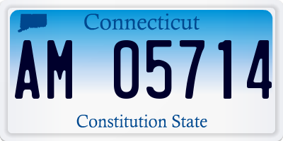 CT license plate AM05714