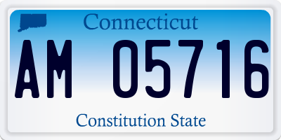 CT license plate AM05716